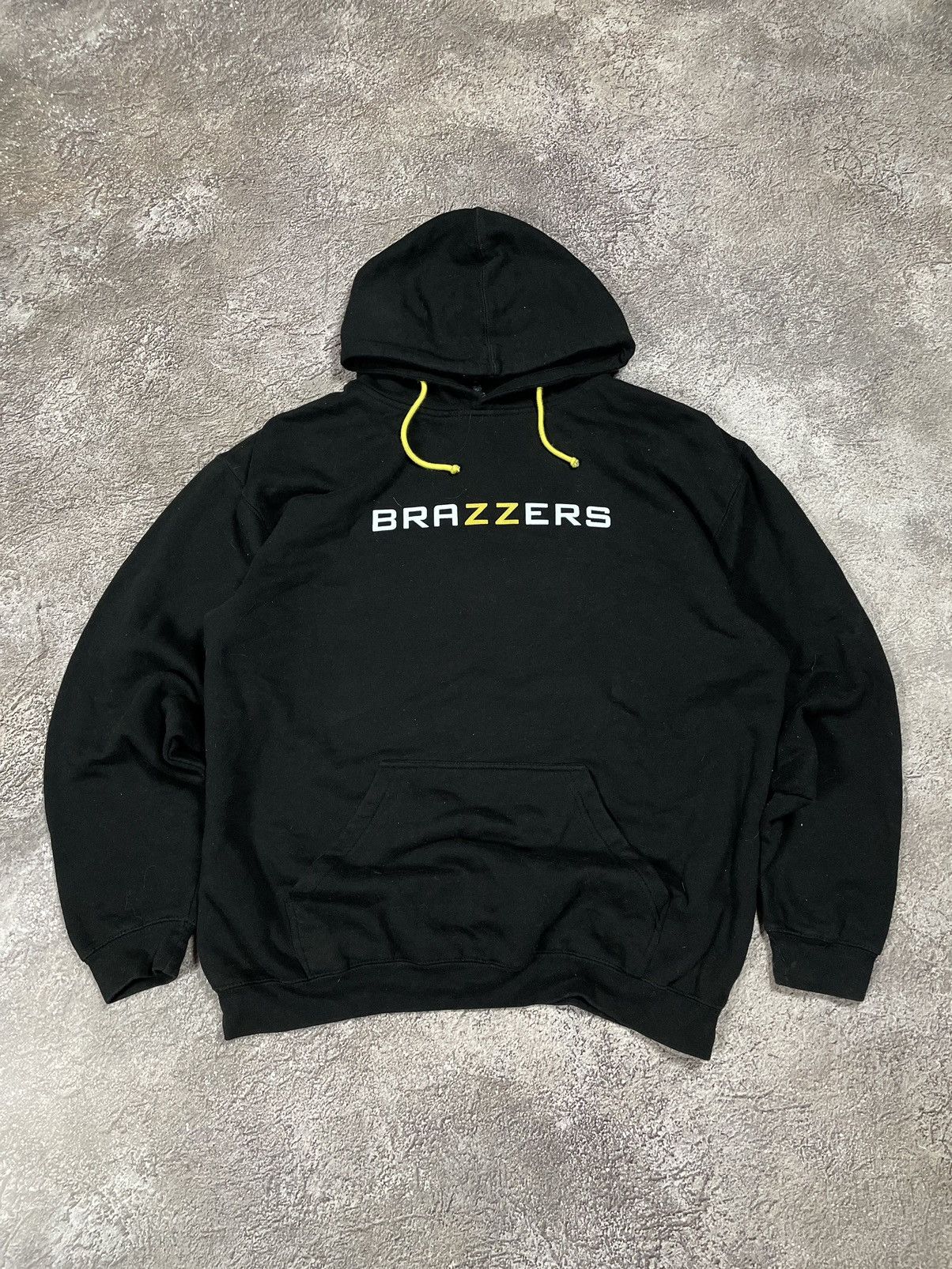 Vintage Vintage 90s Brazzers Graphic Hoodie Streetwear Black Slim M Size US M / EU 48-50 / 2 - 2 Thumbnail