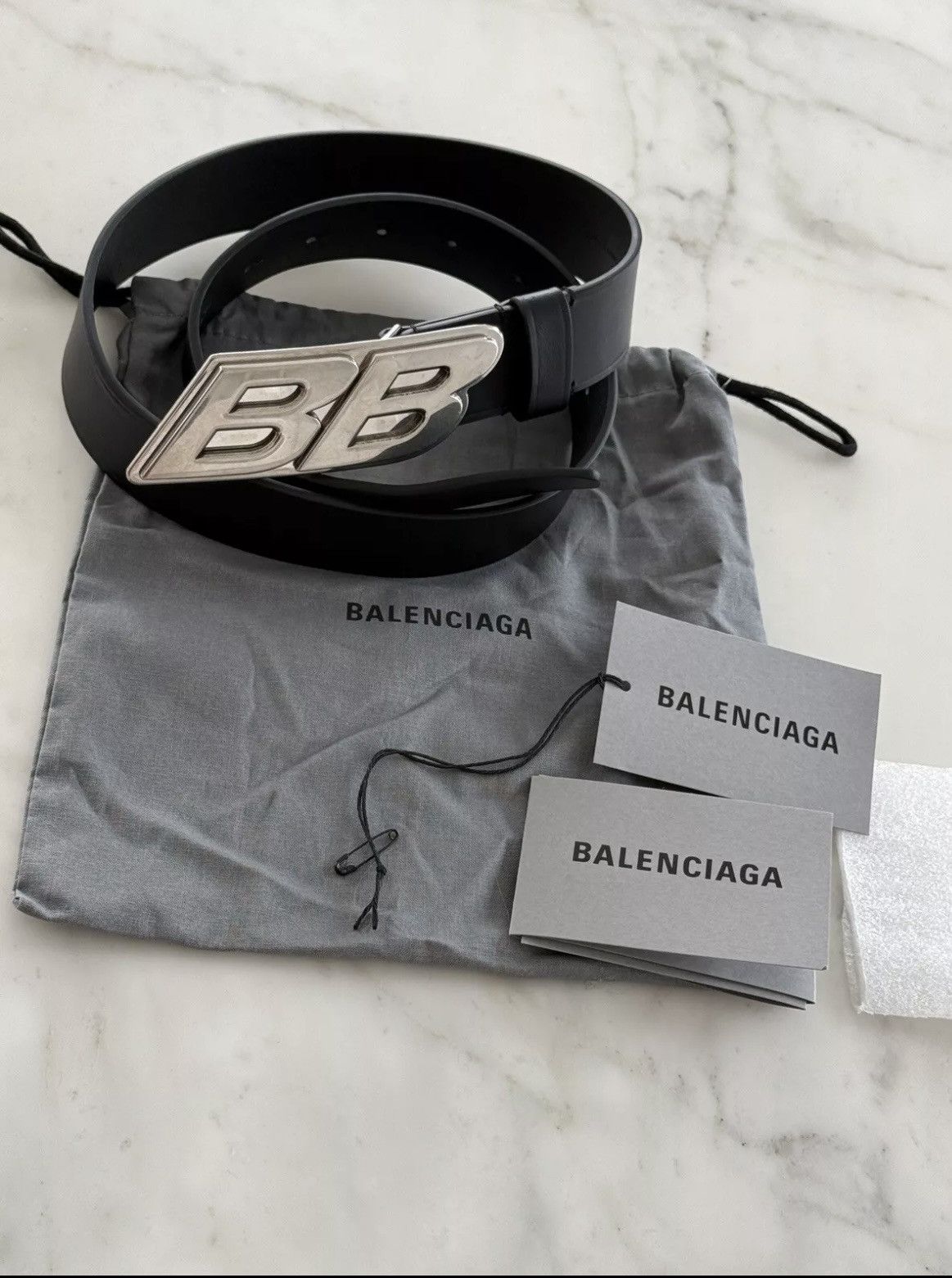 Balenciaga Balenciaga BB MOTO logo belt | Grailed