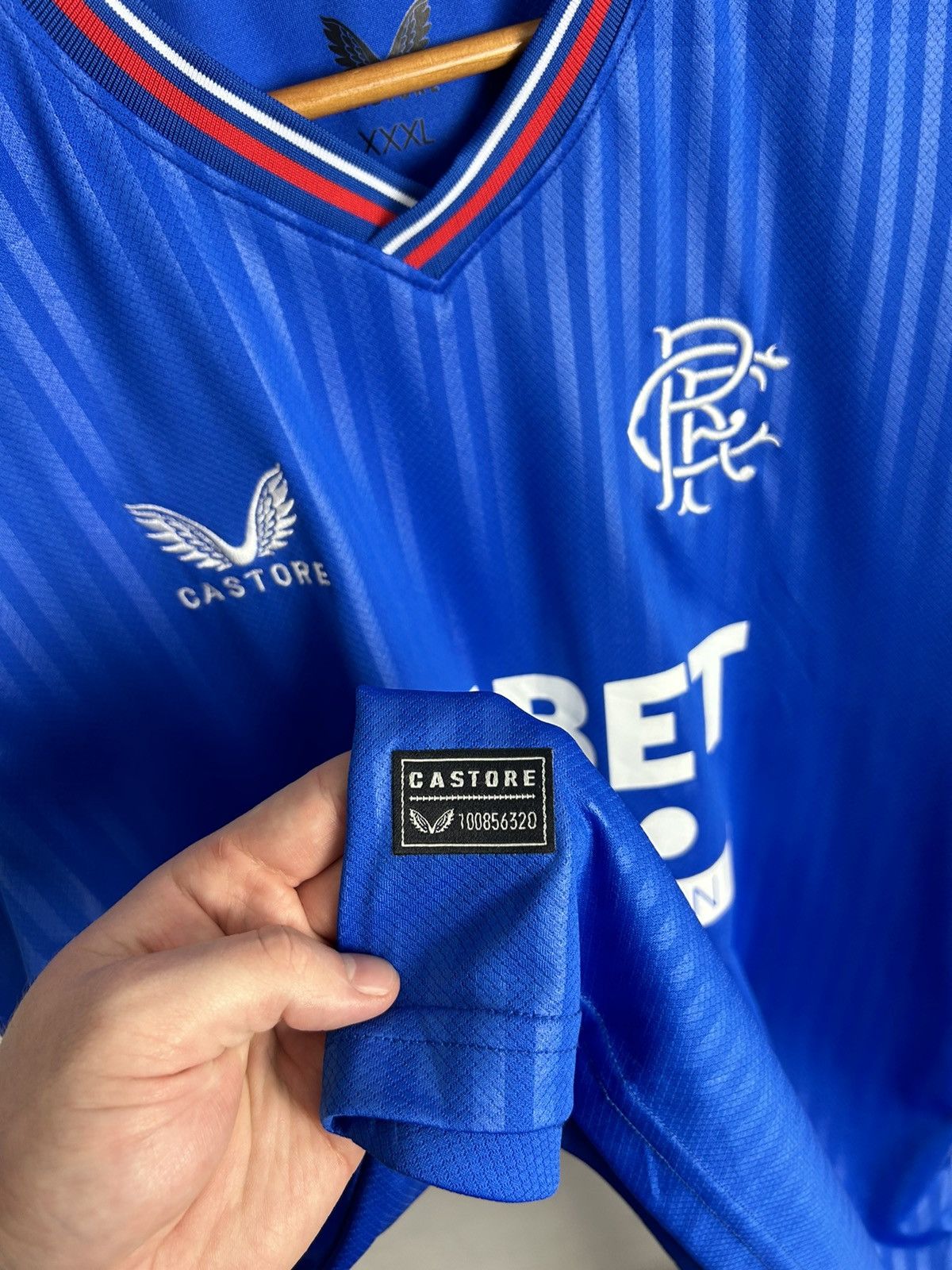 Castore RANGERS 2023 2024 HOME FOOTBALL SHIRT SOCCER JERSEY Size US XXL / EU 58 / 5 - 6 Thumbnail