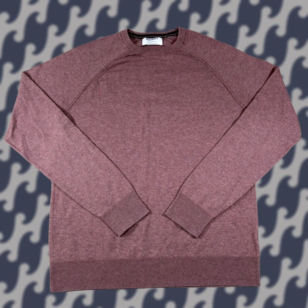 Old Navy Old Navy Sweater Mens Pullover Crew Neck Red M Regular Knit Lightweight Casual Formal Travel Workwear - Size US M / EU 48-50 / 2 - 1 Thumbnail