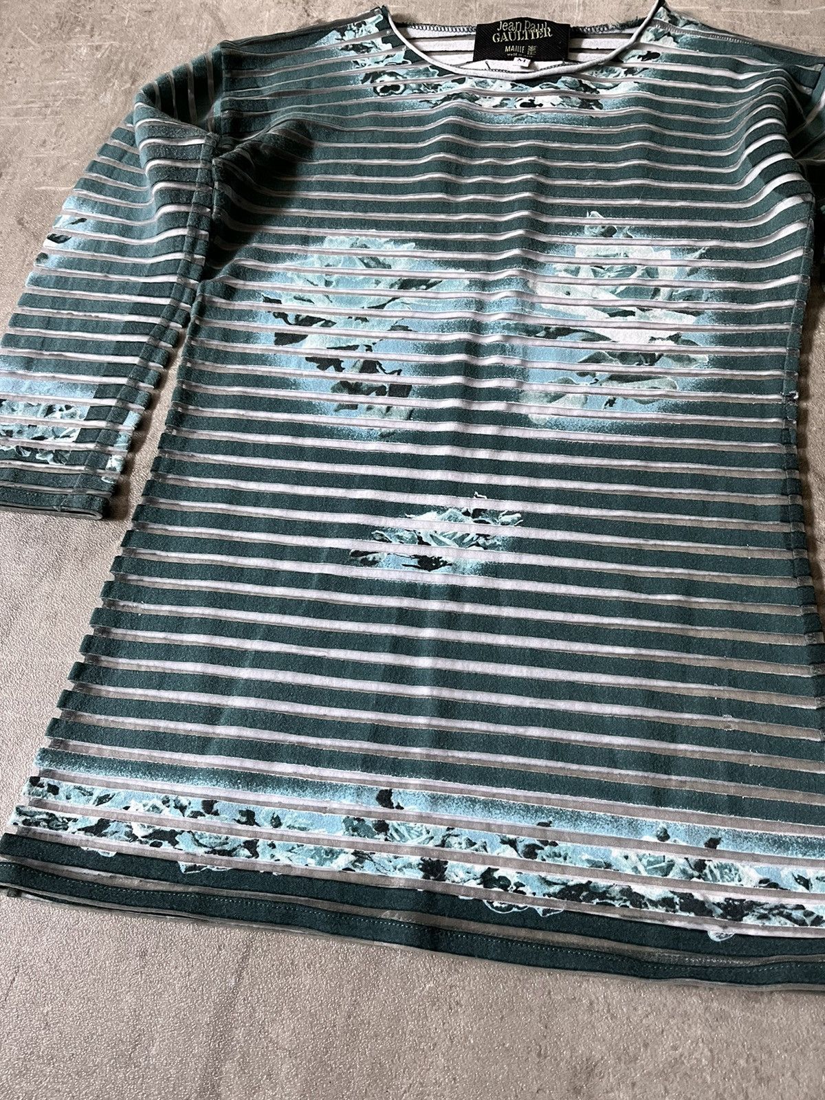 Jean Paul Gaultier Vintage Jean Paul Gaultier Aqua mesh top striped rare Size M / US 6-8 / IT 42-44 - 6 Thumbnail