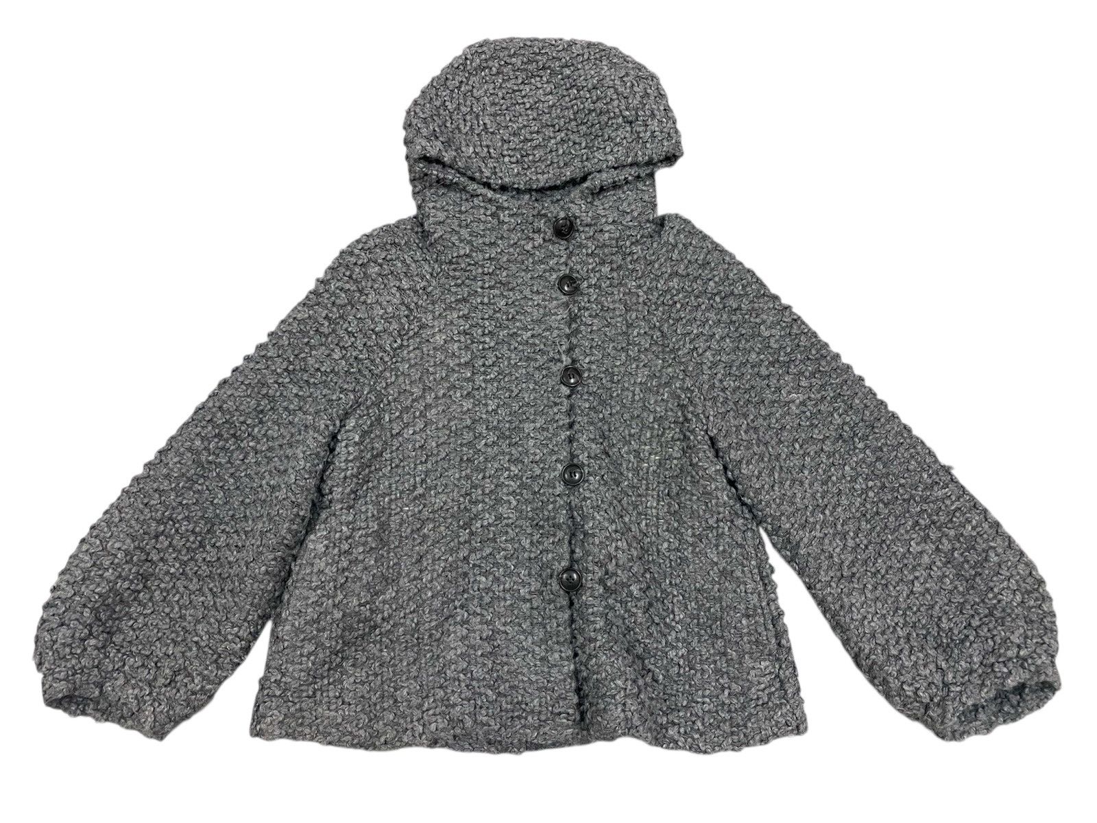 Issey Miyake Tsumori Chisato Textured Knit Hooded Jacket –Japan Archive Size M / US 6-8 / IT 42-44 - 3 Thumbnail