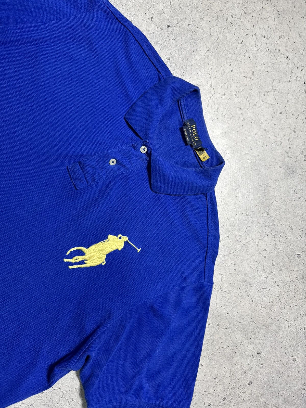 Polo Ralph Lauren Polo Shirt Polo Ralph Lauren Big Pony #3 Blue Vintage PRL Size US XXL / EU 58 / 5 - 4 Thumbnail