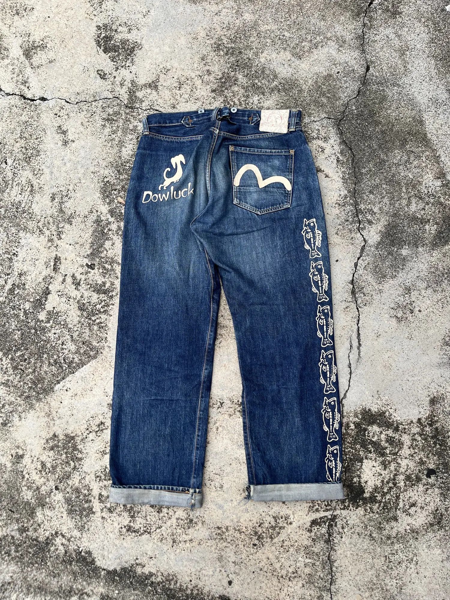 Evisu Evisu Dowluck Wide Leg Denim Size US 34 / EU 50 - 2 Thumbnail