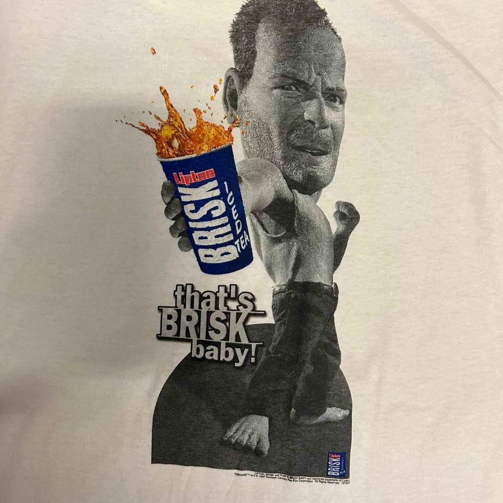 Gildan VTG Brisk Tea Die Hard Promo T-shirt Size US XL / EU 56 / 4 - 2 Thumbnail