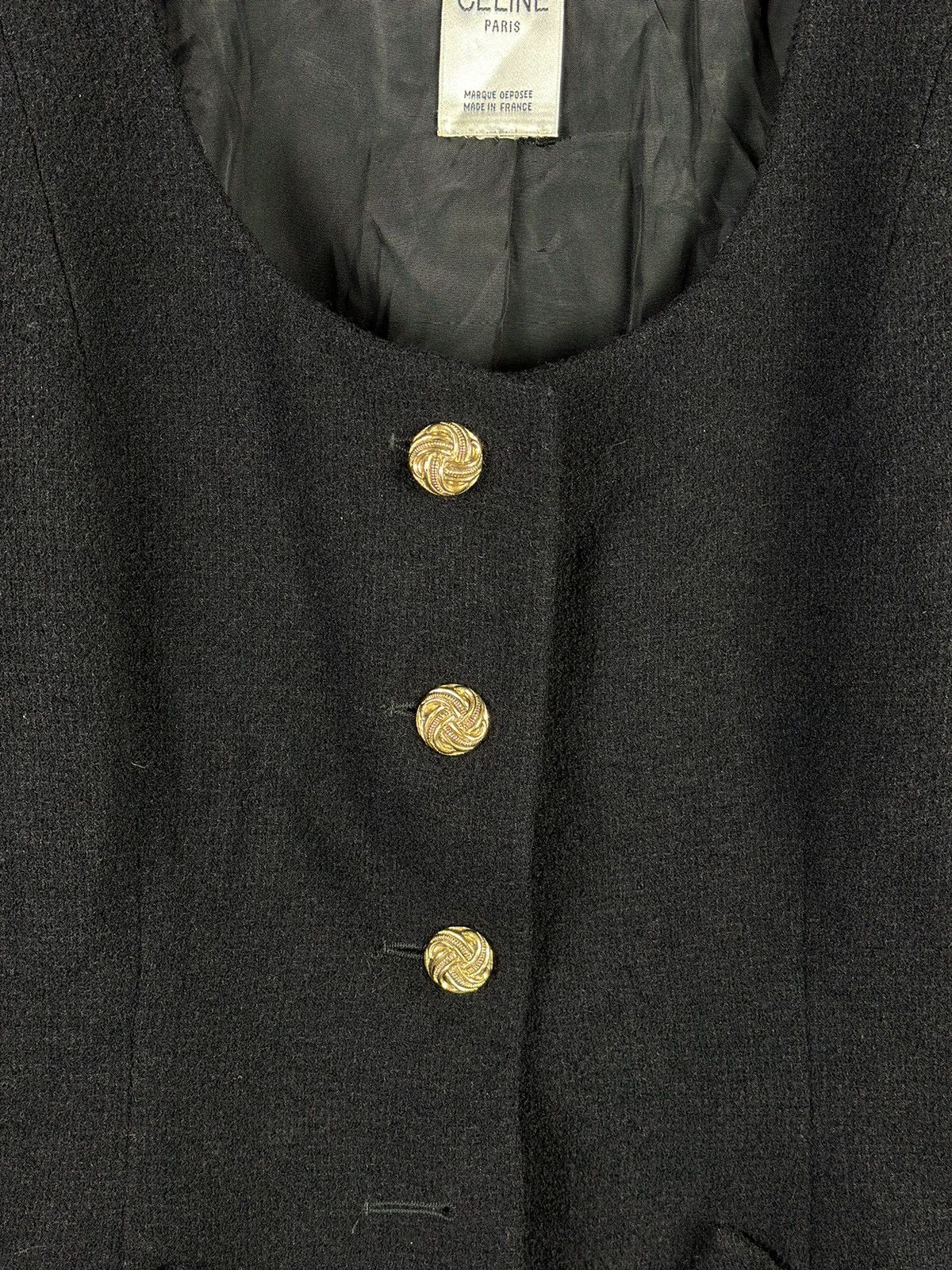 Celine Archive Celine Wool Blazer Vintage Size L / US 10 / IT 46 - 4 Thumbnail
