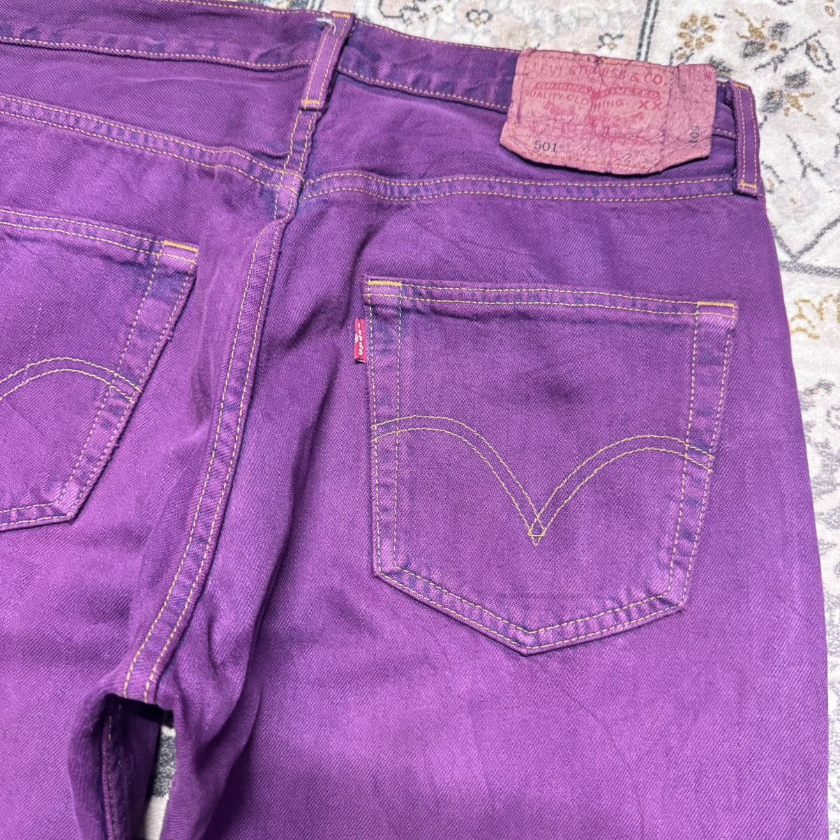 Levi's Vintage Levis 501 Dusty Purple Dyed Jeans Size US 33 - 10 Thumbnail