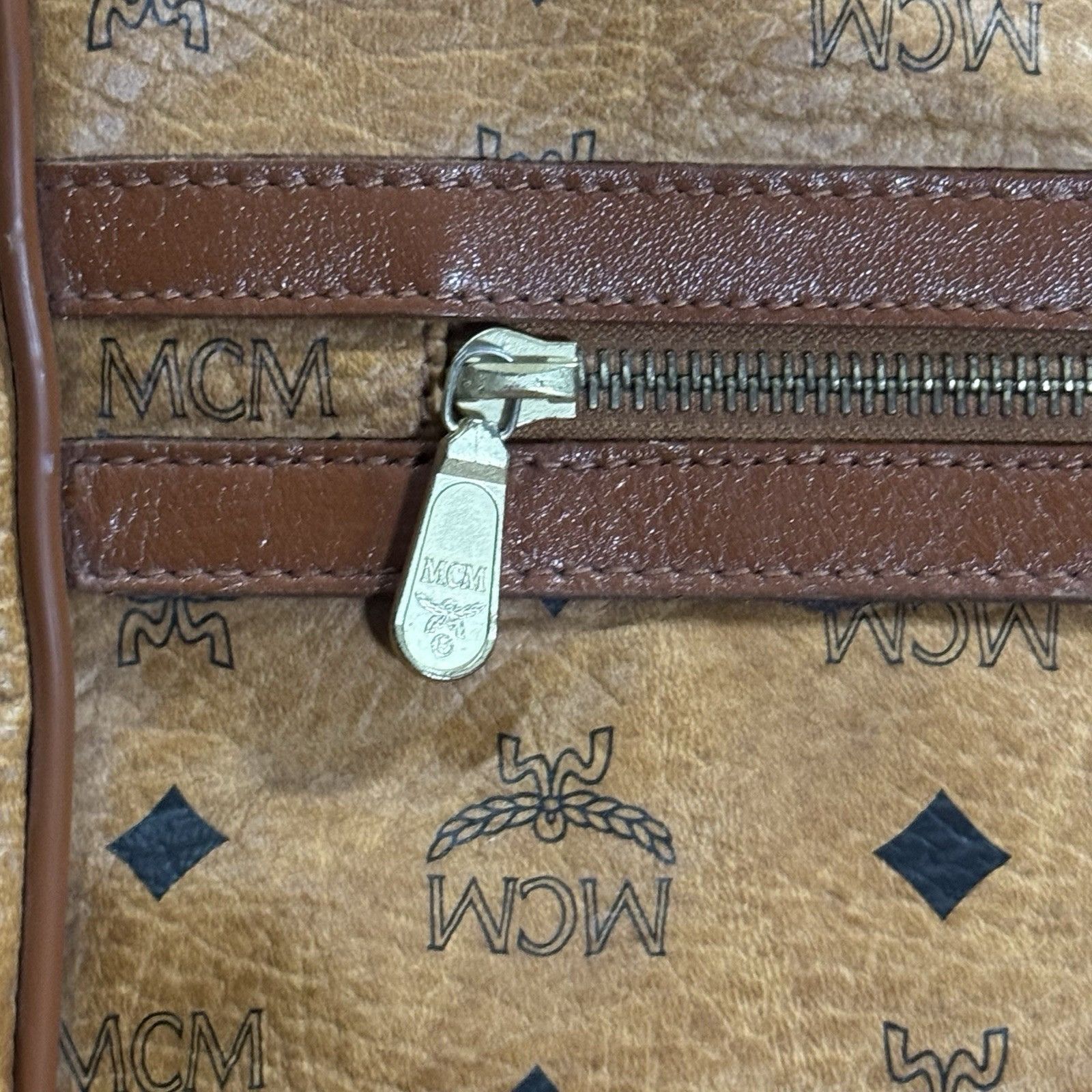 MCM Vintage Men’s MCM Monogram Cognac Leather Garment Bag Size ONE SIZE - 5 Thumbnail