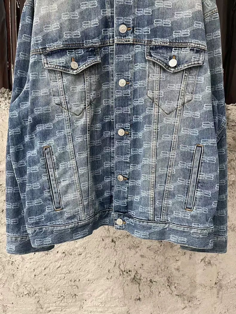 Balenciaga Balenciaga Full logo buckle denim jacket Size US XS / EU 42 / 0 - 4 Thumbnail