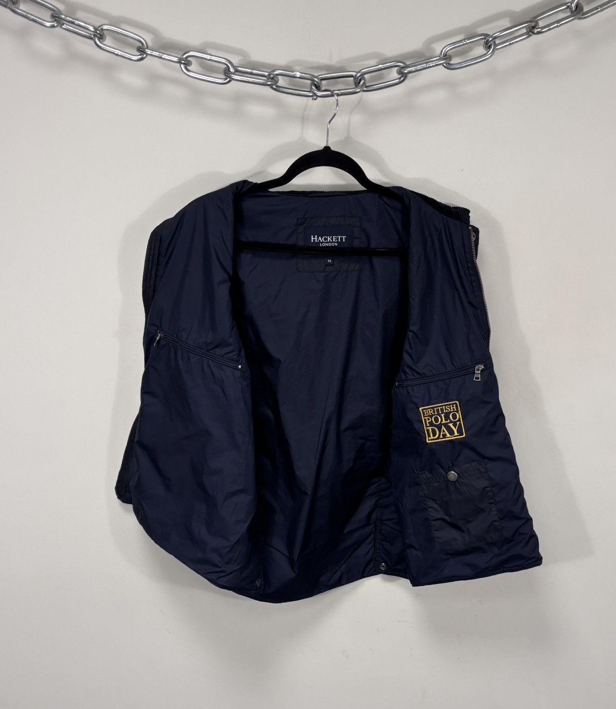 Hackett Hackett London Men’s Navy Blue Quilted Vest Gilet Jacket Size US M / EU 48-50 / 2 - 2 Thumbnail