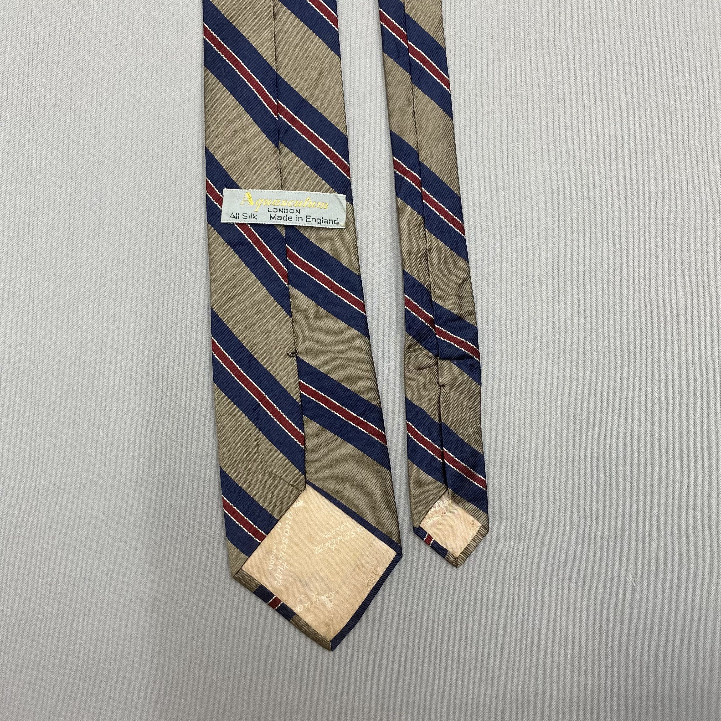 Aquascutum Vintage Aquascutum SILK Necktie Cravate Pure Silk Neck Tie Size ONE SIZE - 6 Thumbnail