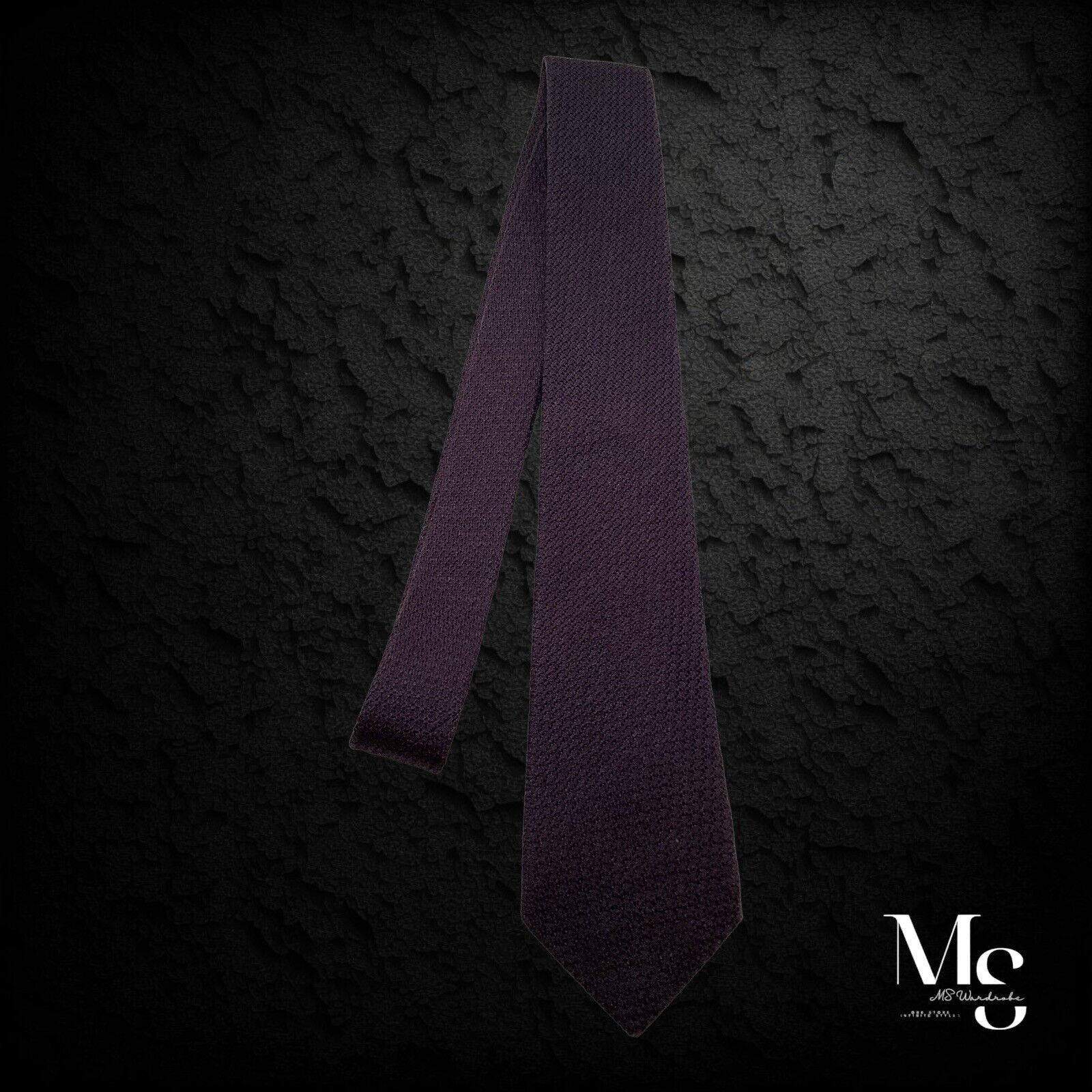 Brunello Cucinelli BRUNELLO CUCINELLI Dark Purple Grenadine Pattern Silk Tie Size ONE SIZE - 7 Thumbnail
