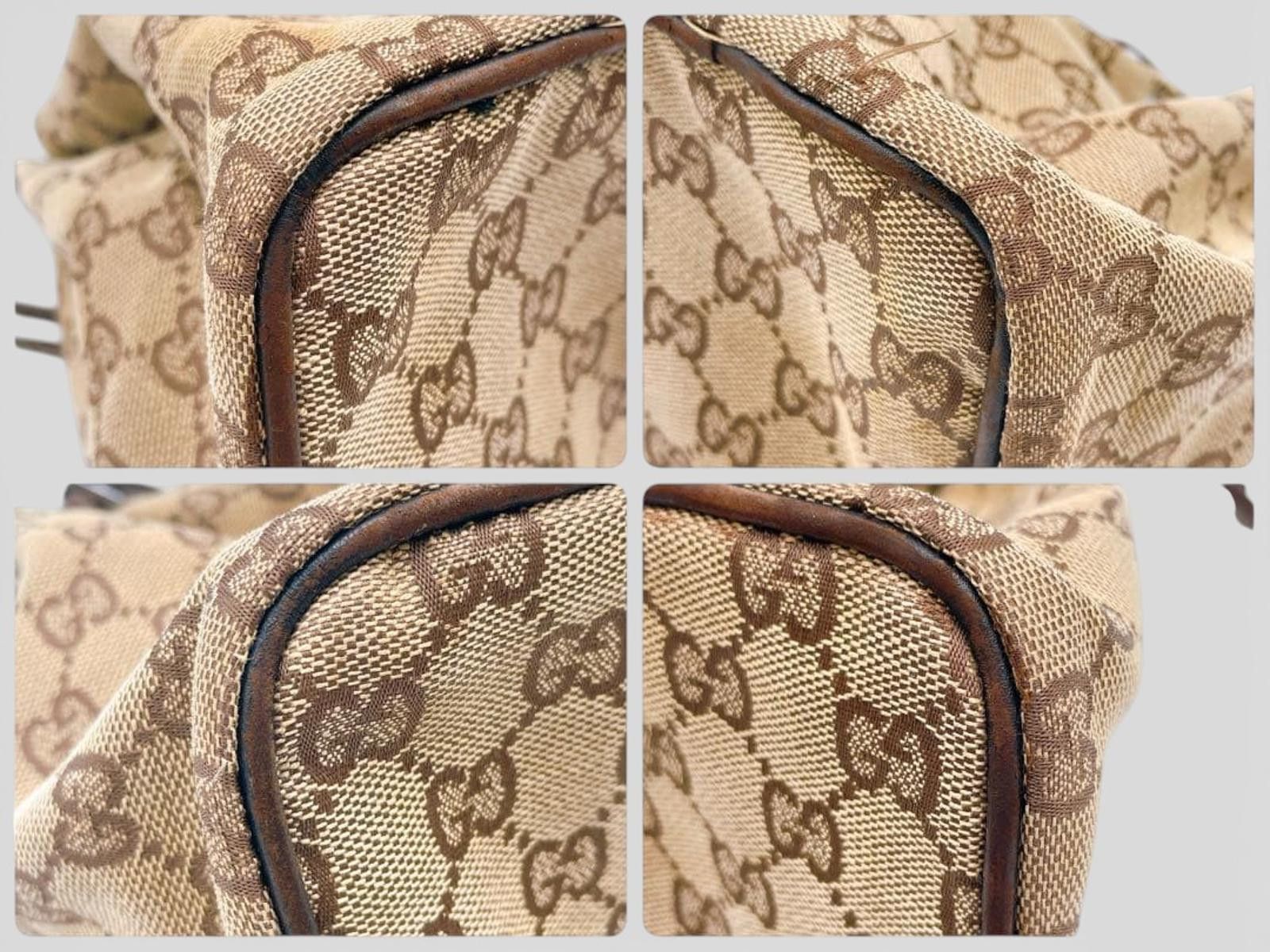 Gucci Gucci - Vintage GG Canvas Drawstring Bucket Bag Size ONE SIZE - 4 Thumbnail