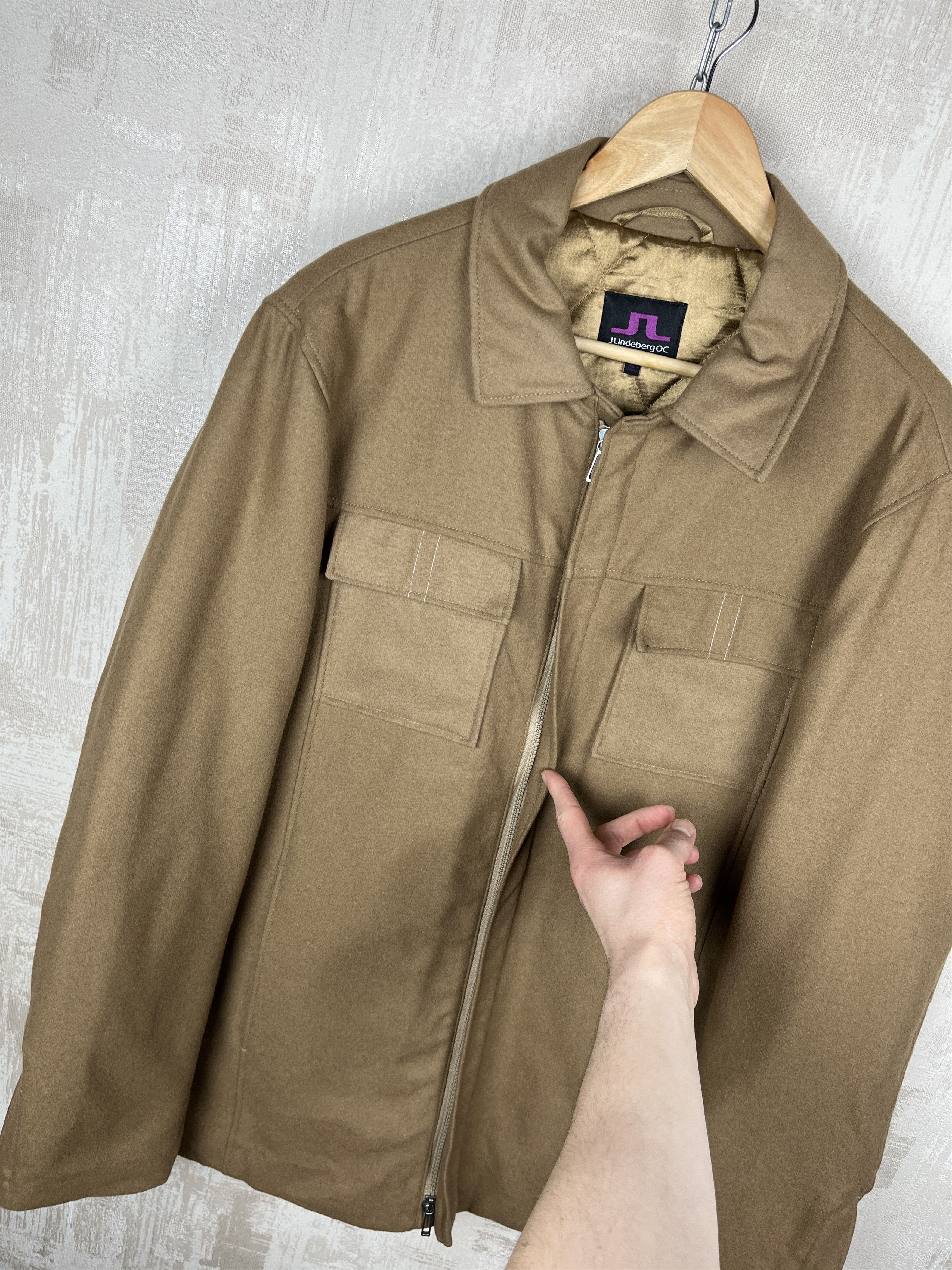 J.Lindeberg J. Lindeberg On Course Wool Blend Sport Coat Jacket Camel Size US L / EU 52-54 / 3 - 9 Thumbnail