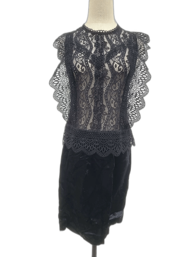 Ann Demeulemeester Ann Demeulemeester Velvet Lace Dress Size ONE SIZE - 1 Thumbnail