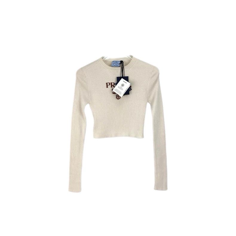Prada Prada Apricot classic logo mulberry silk elastic knitwear 2 Size US XXS / EU 40 - 1 Thumbnail