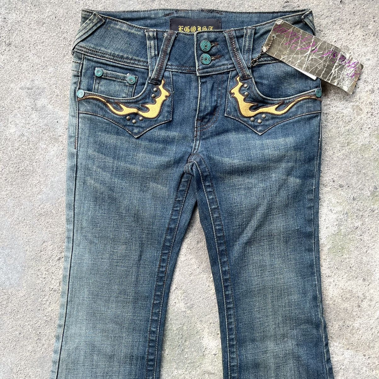 Luxury Jeans Egoist Denim Pants Super Wide Leg Opening