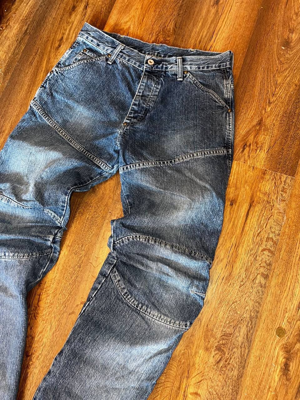 G-Star × Vintage Vintage GstarRaw Elwood vintage biker jeans y2k Size US 32 / EU 48 - 3 Thumbnail