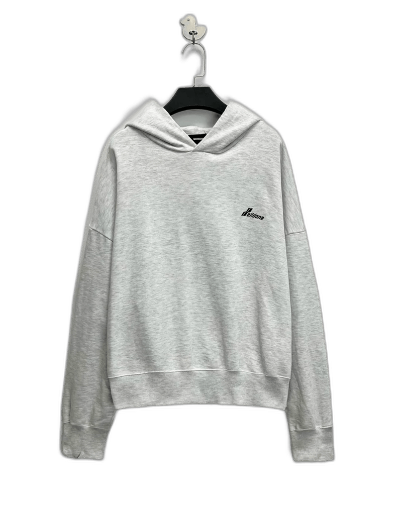WE11DONE We11done Gray Logo Hoodie with Gradient Design-yf Size US M / EU 48-50 / 2 - 1 Thumbnail
