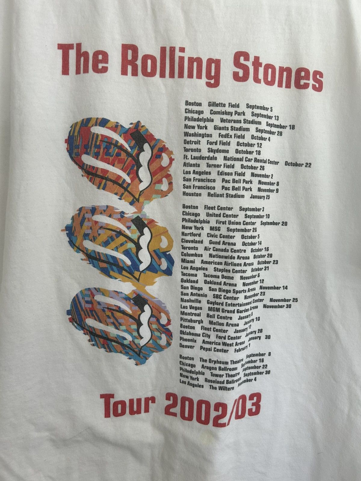 The Rolling Stones The Rolling Stones Tour 2002/2003 Graphic T-shirt White Size US XL / EU 56 / 4 - 6 Thumbnail