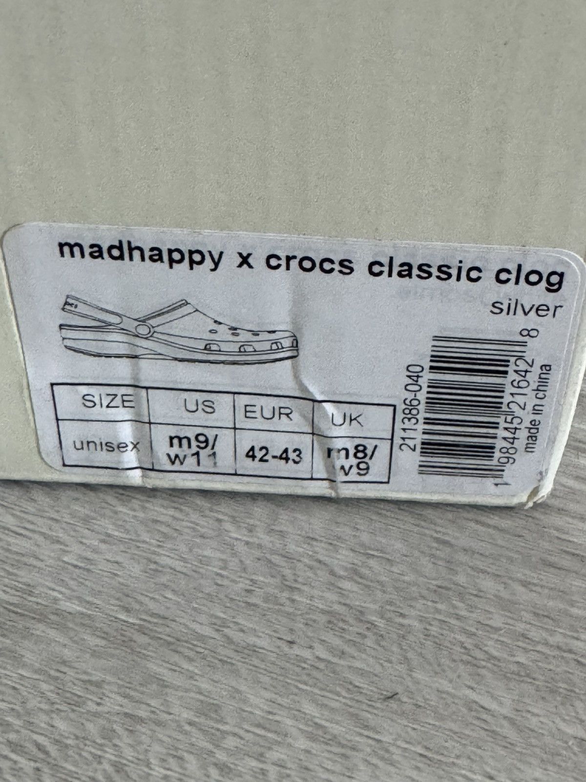 Crocs × Hysteric Glamour × Madhappy Chrome Classic Crocs with Jibbitz Size US 9 / EU 42 - 6 Thumbnail
