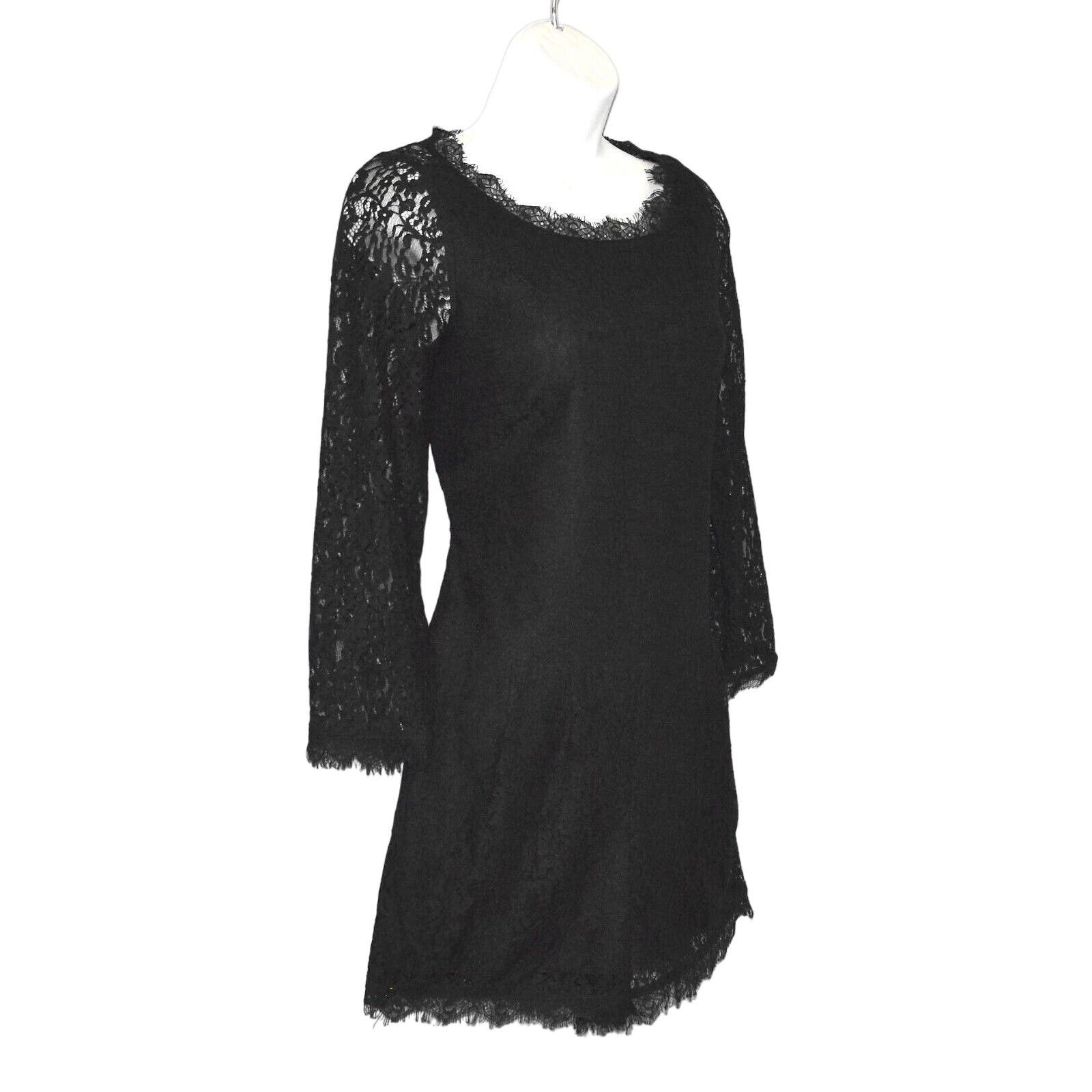 Joie JOIE Nali Black Lace Long Sleeve Jumpsuit Romper Size 2 Size 26" / US 2 / IT 38 - 3 Thumbnail