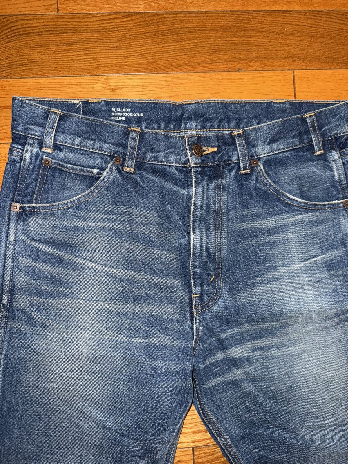 Celine CELINE Hedi Slimane M_SL_003 Blow Out Union Denim Size 33 Size US 33 - 3 Thumbnail