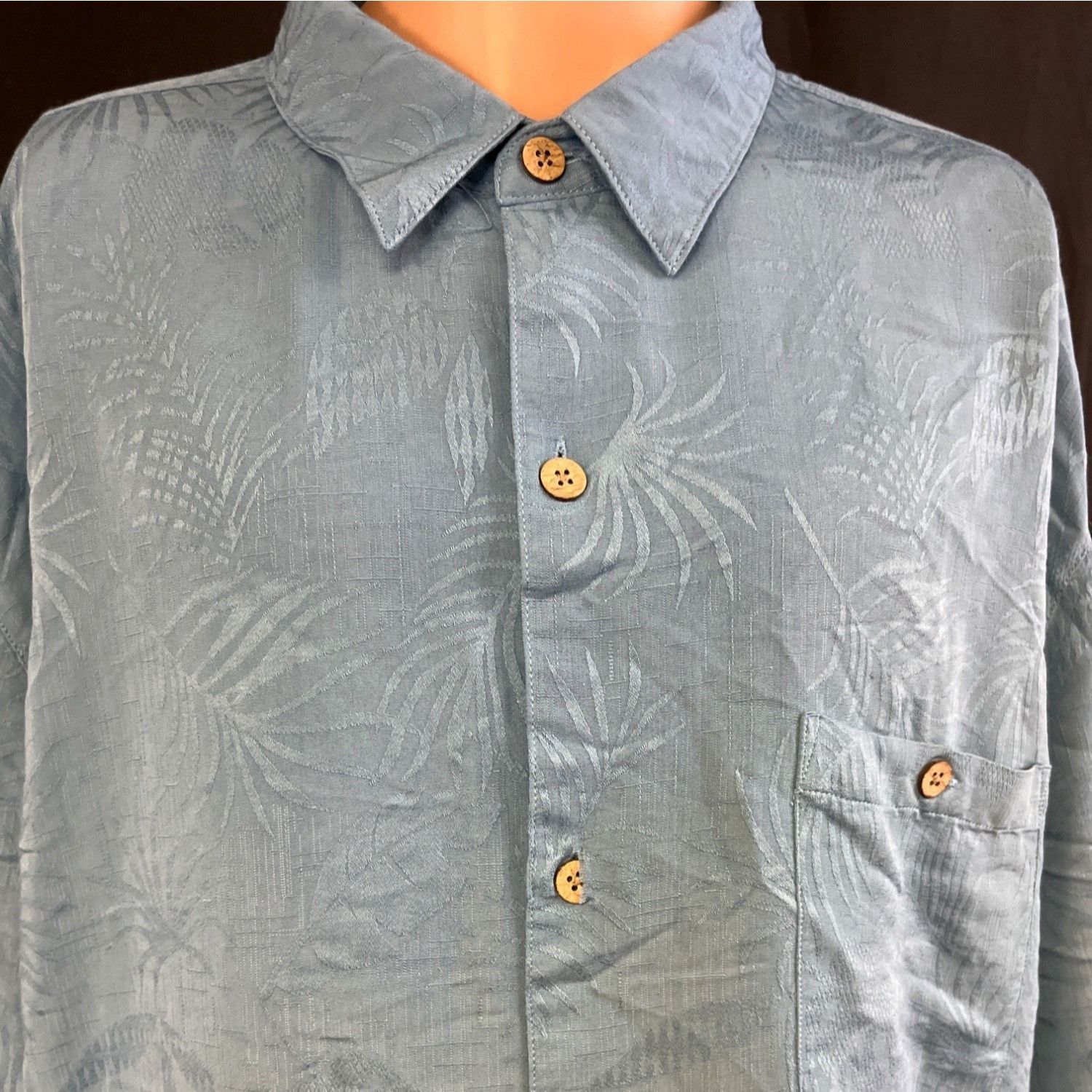 Other Joe Marlin Men's Turquoise Hawaiian Shirt/Button Up Sz 2XLT Size US XXL / EU 58 / 5 - 3 Thumbnail
