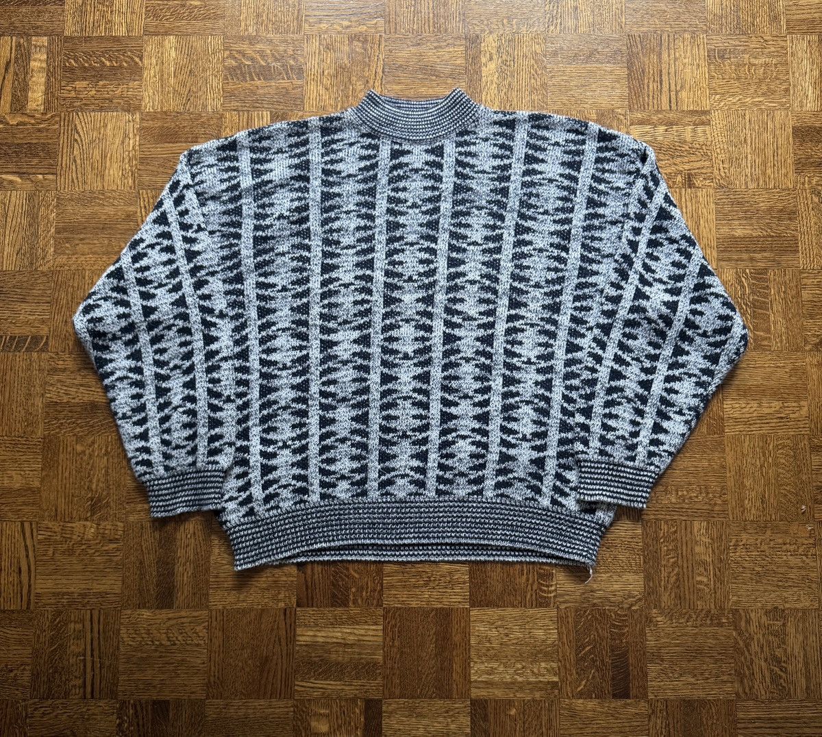 Vintage Vintage Textured Knit Boxy Sweater Size US XL / EU 56 / 4 - 1 Thumbnail