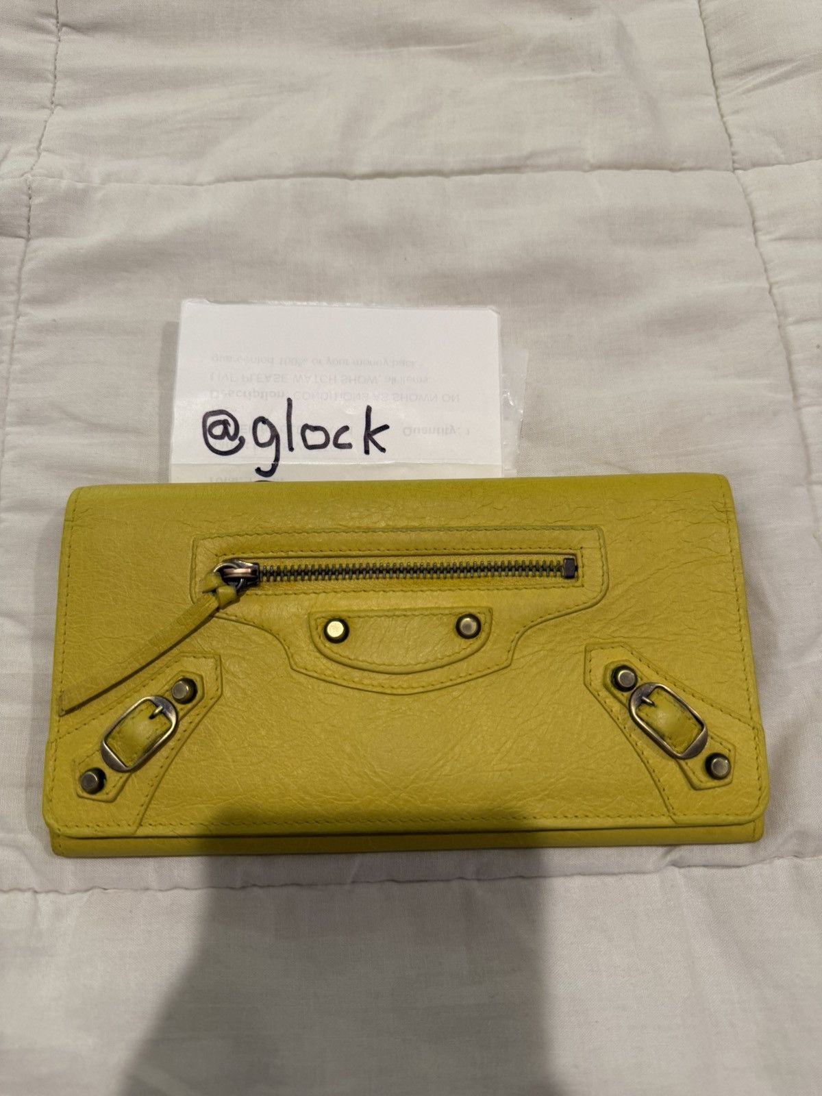 Balenciaga Balenciaga Le City Money Long Wallet Yellow Size ONE SIZE - 1 Thumbnail
