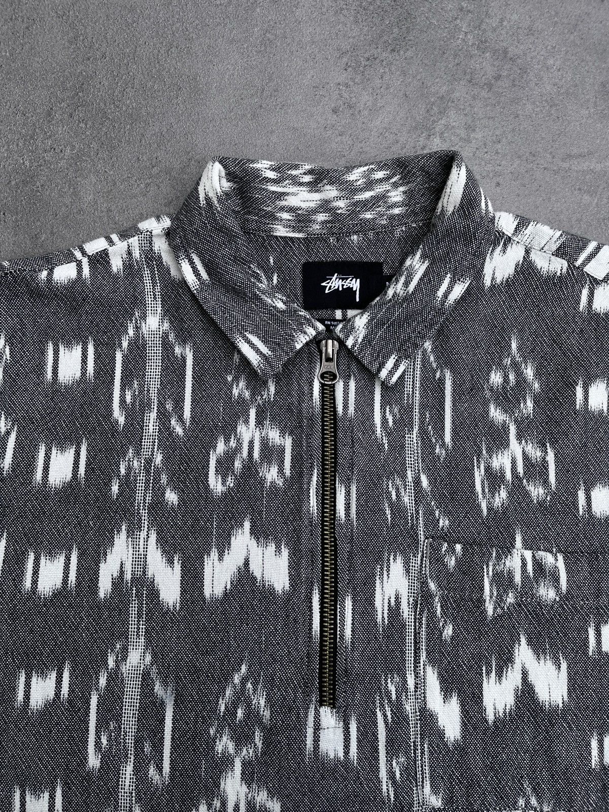 Stussy × Vintage Vintage STUSSY 1/2 Zip Aztec Ethnic Shirt Cotton Size US M / EU 48-50 / 2 - 16 Thumbnail