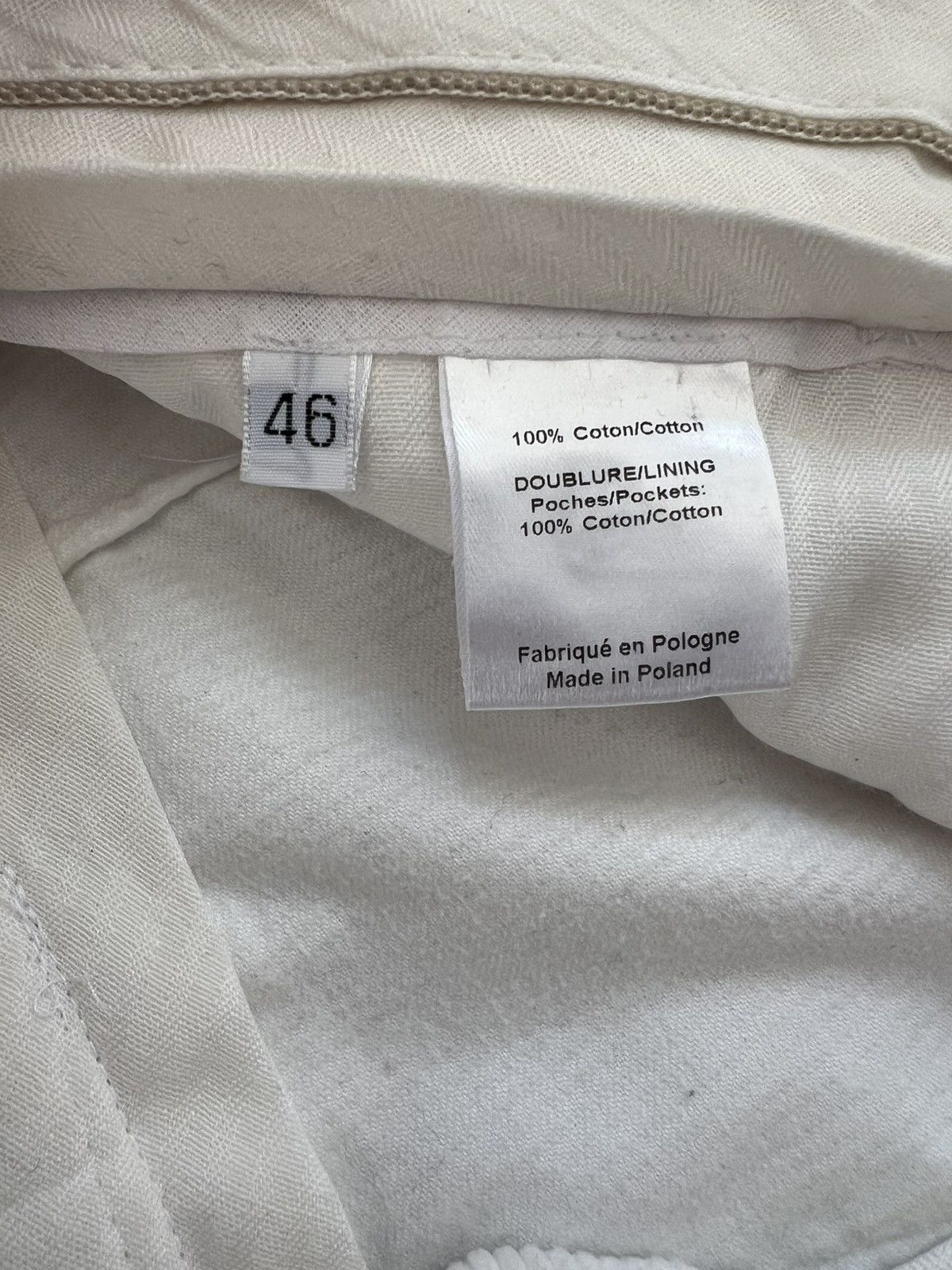 Editions M.R High Waist Pleated Corduroy Pants - White Size US 30 / EU 46 - 7 Thumbnail