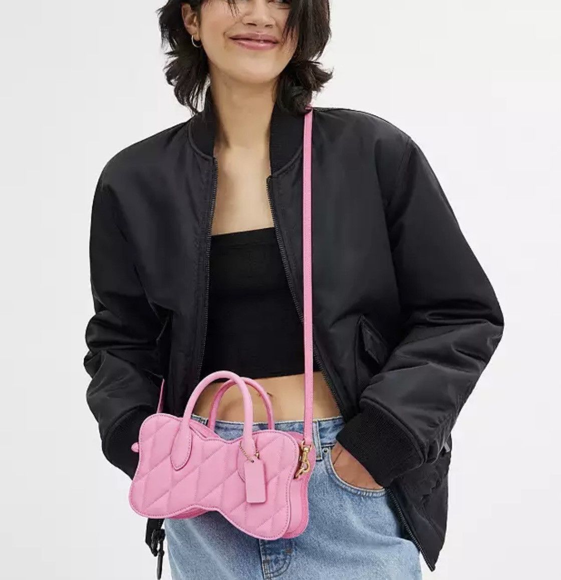 Coach Coach Bow Bag With Quilting cu860 pink Size ONE SIZE - 13 Thumbnail