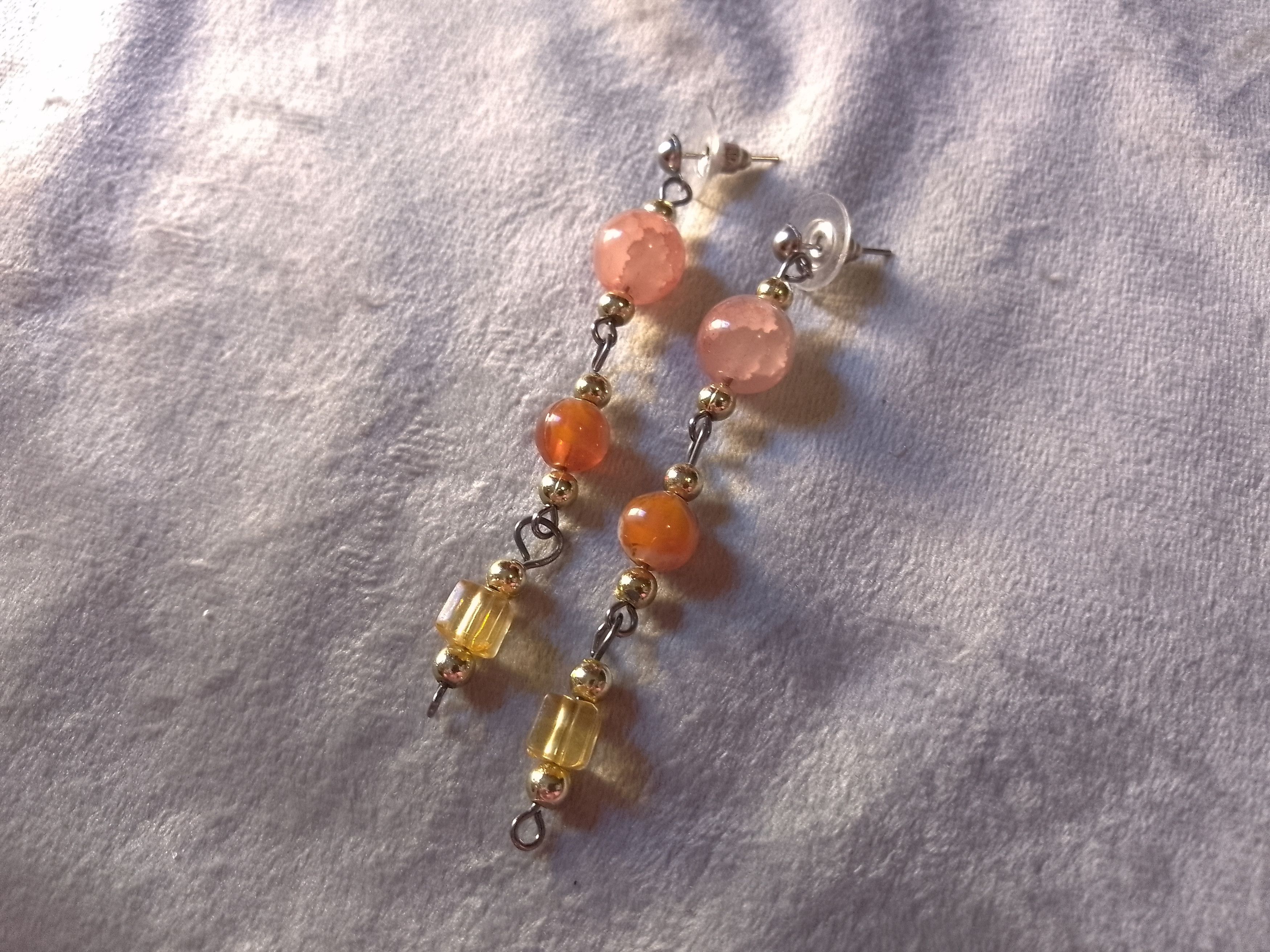 Handmade Necklace Red Crystals+gemstones. Frontal bangs.Earrings Size ONE SIZE - 8 Thumbnail