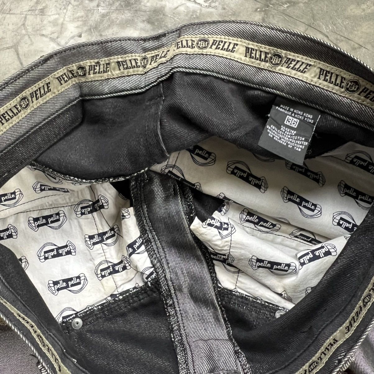 Pelle Pelle 2000s Archive Pelle Pelle Double Knee Silver Jeans Size US 36 / EU 52 - 10 Thumbnail