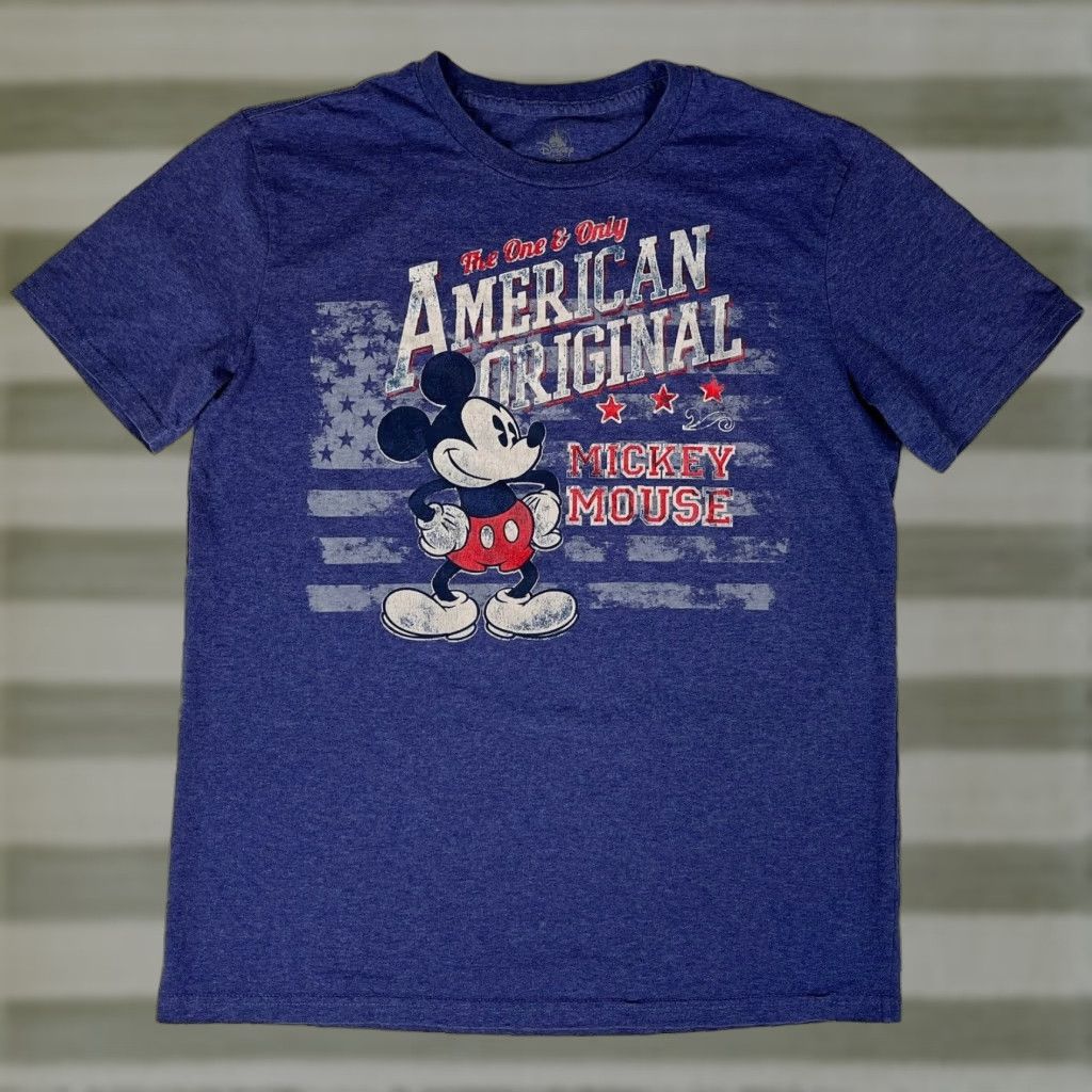 Disney Disney Mickey Mouse T-Shirt Unisex Adults M Blue Crew Neck Short Sleeve Graphic Print 1980s USA Cartoon Disney Store Size US M / EU 48-50 / 2 - 1 Thumbnail
