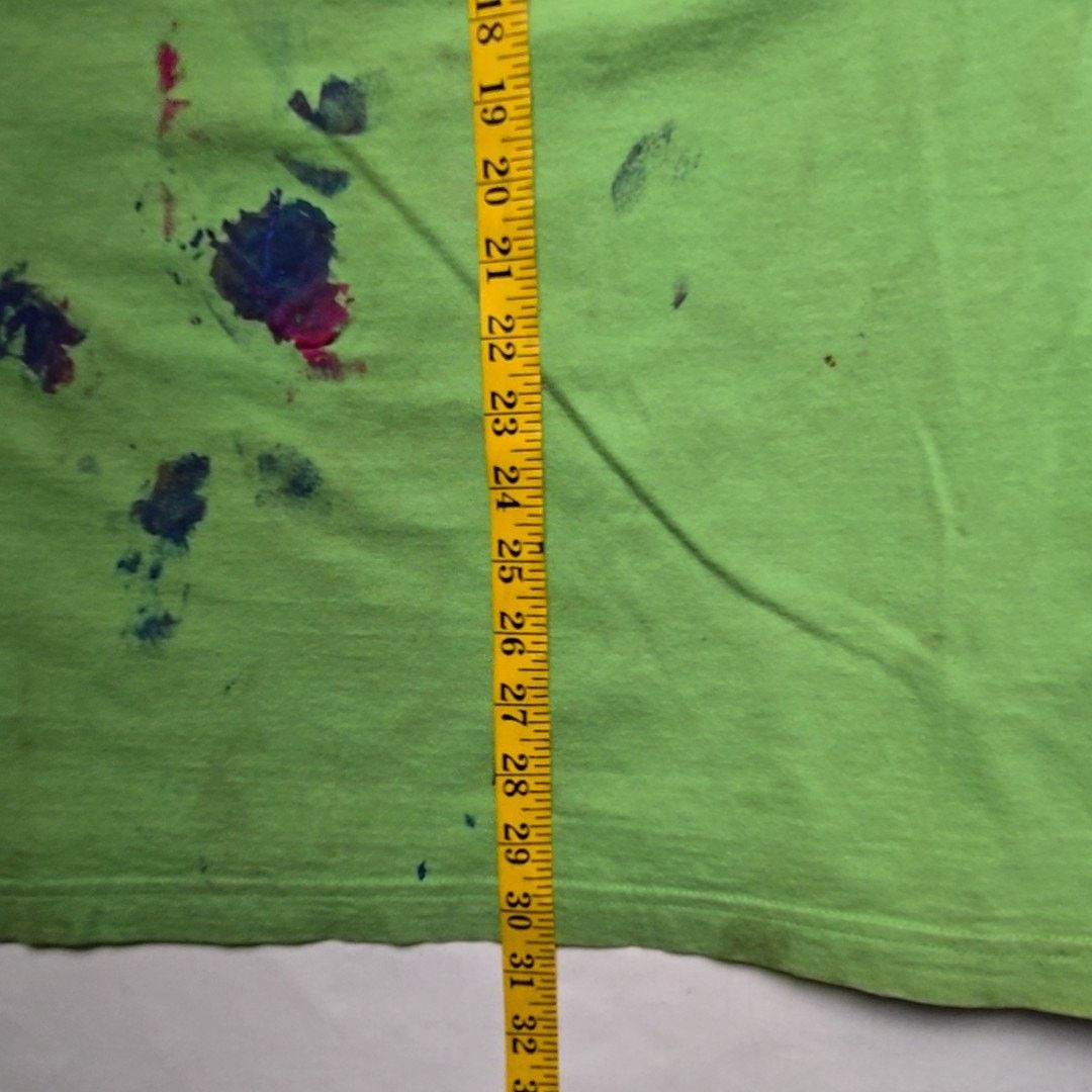 Tommy Jeans Tommy Jeans Graphic Tee Green Logo 85 Paint Stains L Shirt Size US L / EU 52-54 / 3 - 13 Thumbnail