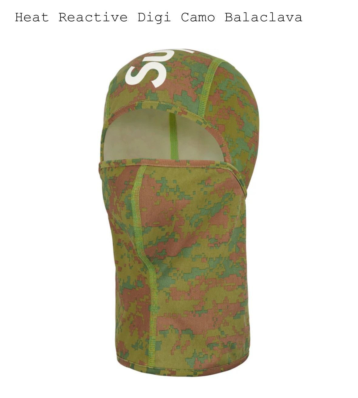Supreme Supreme Heat Reactive Digi Camo Balaclava Size ONE SIZE - 1 Thumbnail
