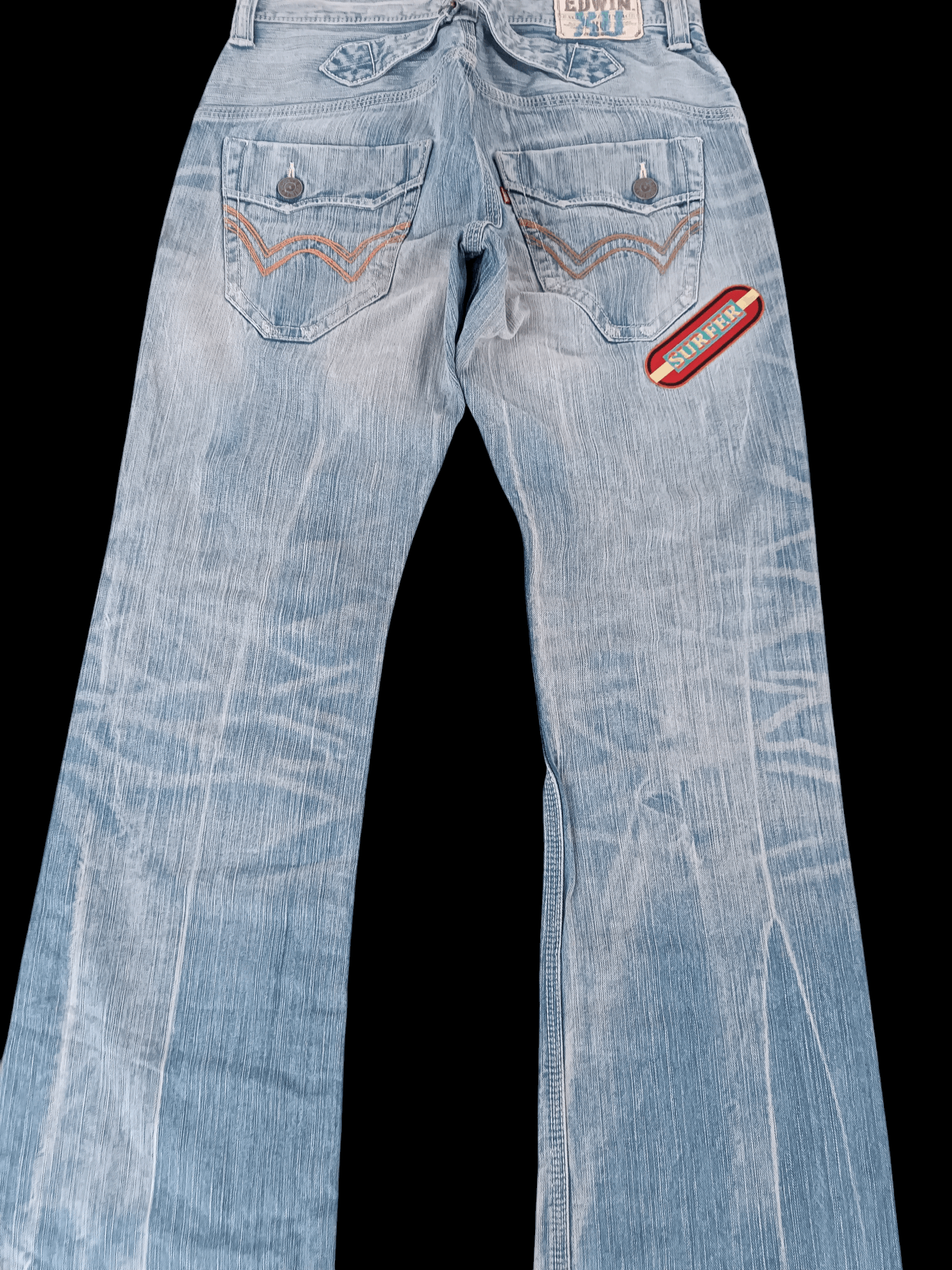 Edwin FLARE EDWIN XVS WHISKERS FADED & RUSTY BUCKLE BACK DENIM Size US 31 - 20 Thumbnail