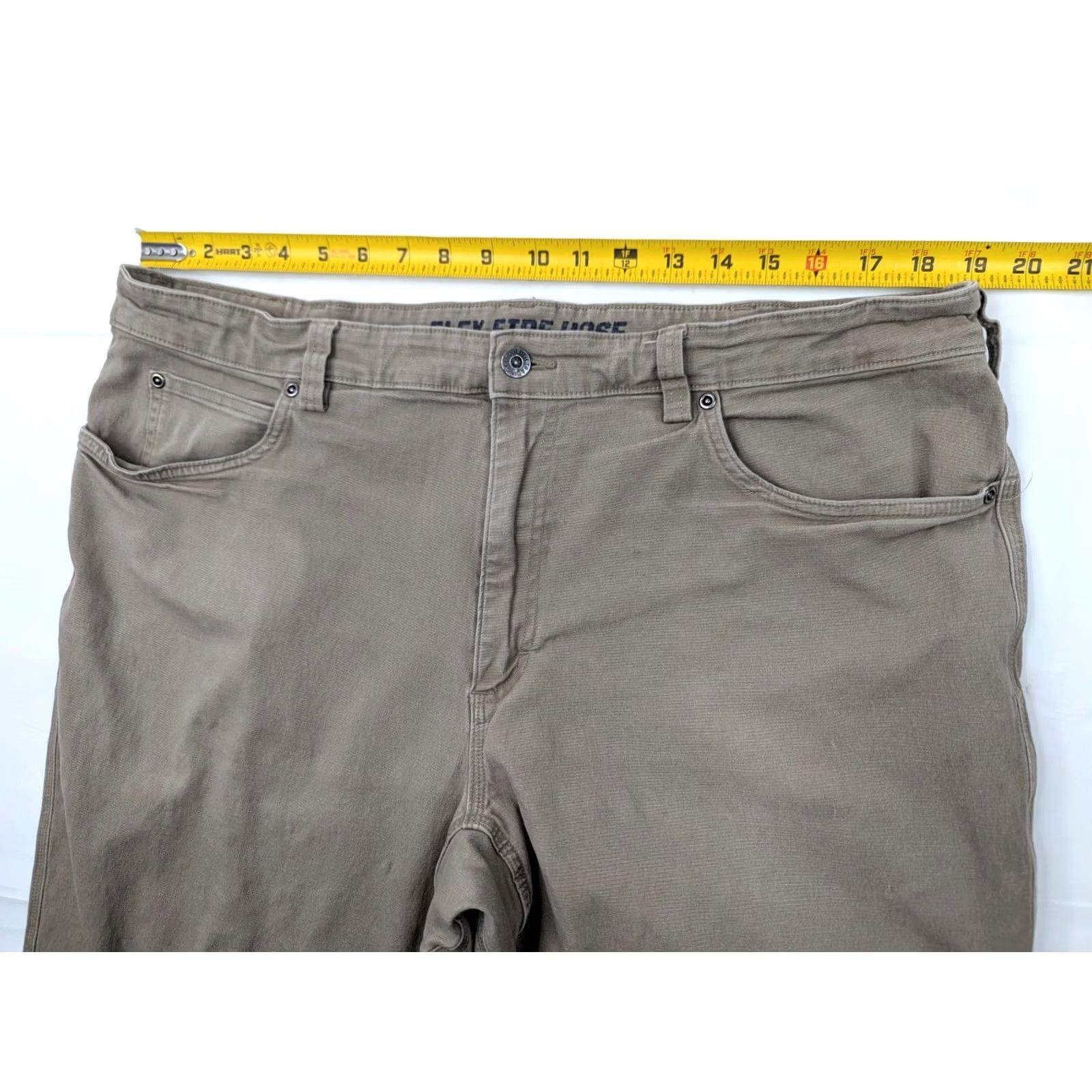 Vintage Duluth Pants Flex Fire Hose Standard Fit Men 42x30 Beige Khakis 5-Pocket Workwear Regular Mens Pants Flex Fire Hose Beige Size US 38 / EU 54 - 5 Thumbnail