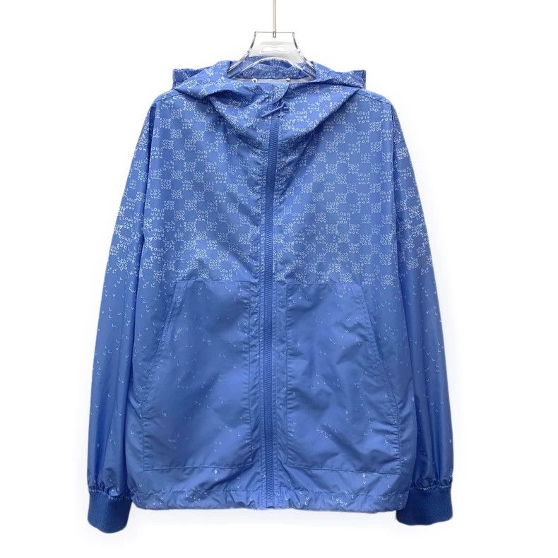 Louis Vuitton Louis Vuitton 22 Blue Letter Checkerboard Full Print Hoode Size US S / EU 44-46 / 1 - 1 Thumbnail