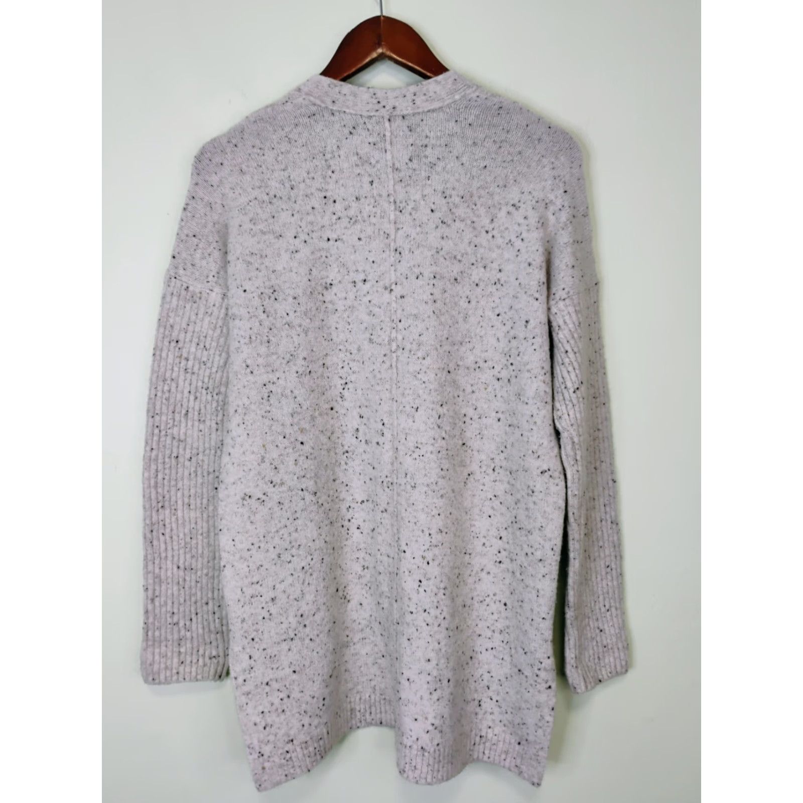 Abercrombie & Fitch Abercrombie & Fitch Cardigan Sweater Open Front Womens XS Confetti Beige Alpaca Blend Knit Open Front Cardigan Size XS / US 0-2 / IT 36-38 - 2 Thumbnail