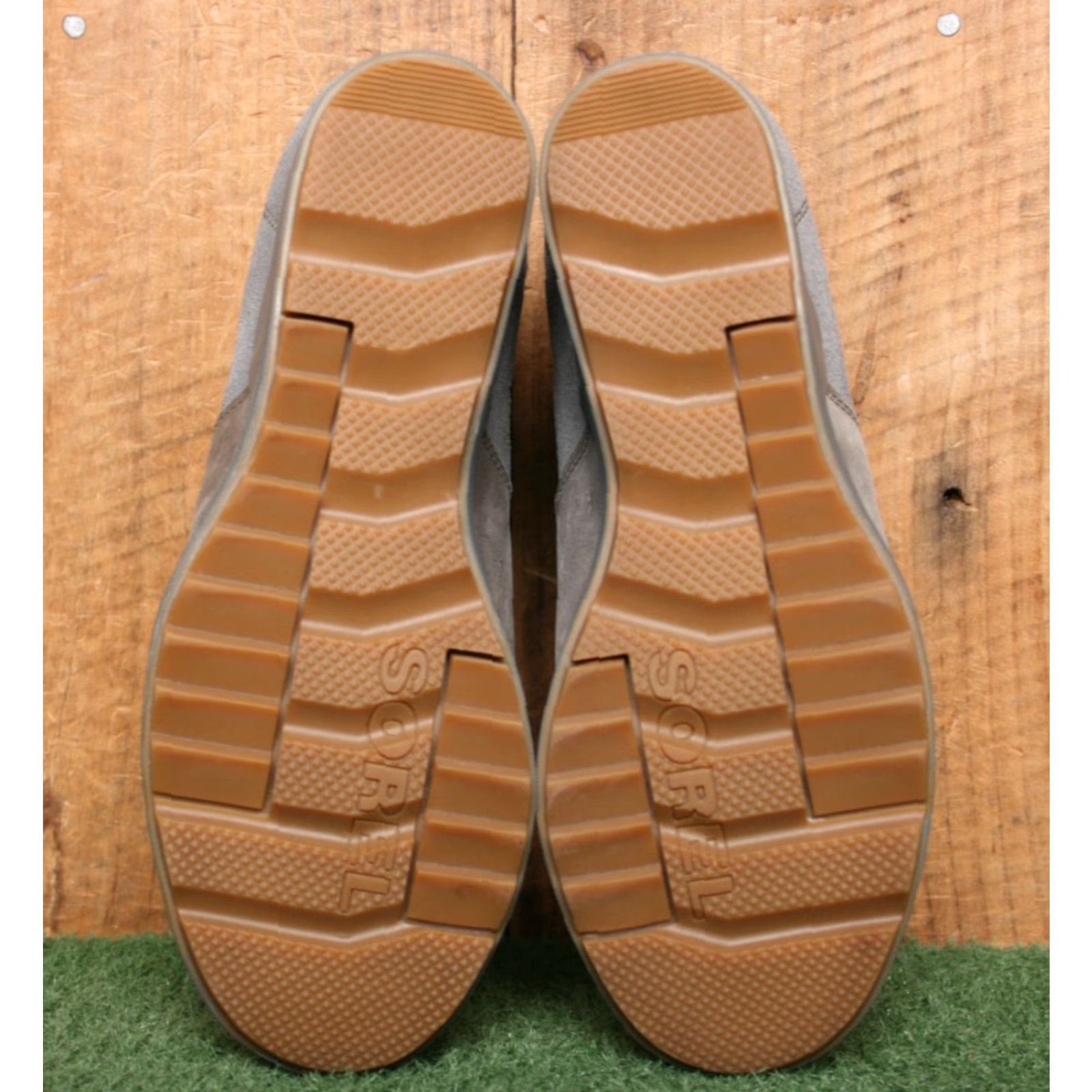 SOREL SOREL Evie Gray Leather & Suede Pull-On Wedge Heel Ankle Booties Women's Sz. 6 Bootie Shoes Size US 4 / IT 34 - 5 Thumbnail