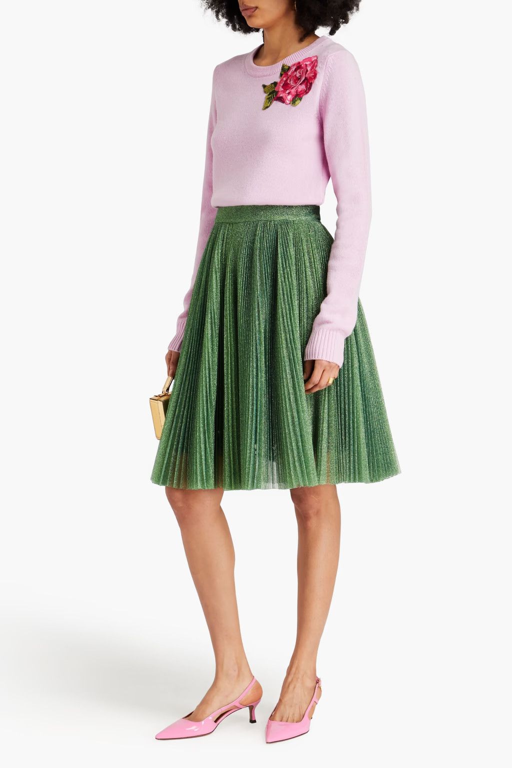 Dolce & Gabbana o1y0925 Midi Skirt in Green Size 25" / US 0 / IT 36 - 2 Thumbnail