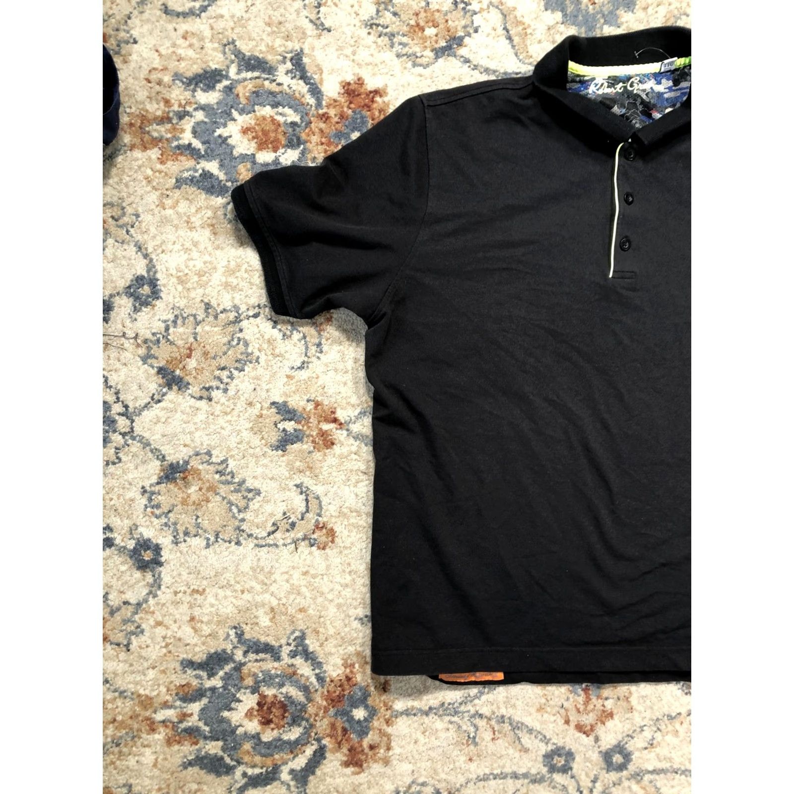 Robert Graham Robert Graham Polo Shirt Mens 2XLT Black Big & Tall Contrast Trim Casual Shirt Size US XXL / EU 58 / 5 - 3 Thumbnail