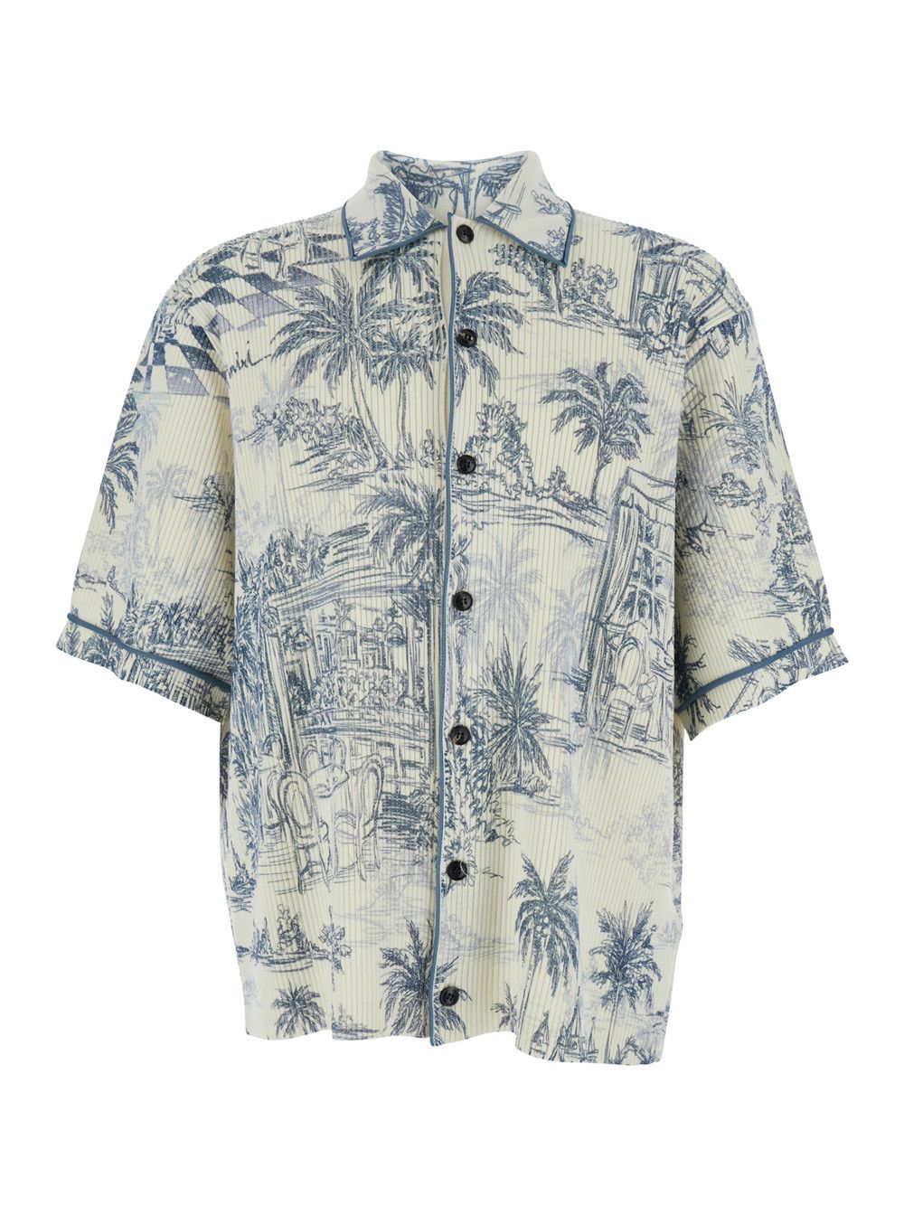 Amiri Shirt with classic collar and all-over multicolored wool print for men Size US XL / EU 56 / 4 - 1 Thumbnail