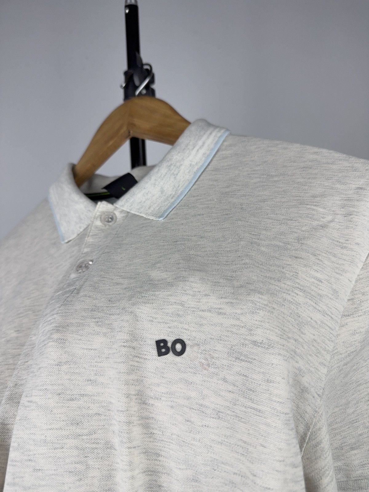 Hugo Boss Hugo Boss BO/SS Logo Slim Fit Stretch Polo Shirt Light Grey Size US L / EU 52-54 / 3 - 6 Thumbnail