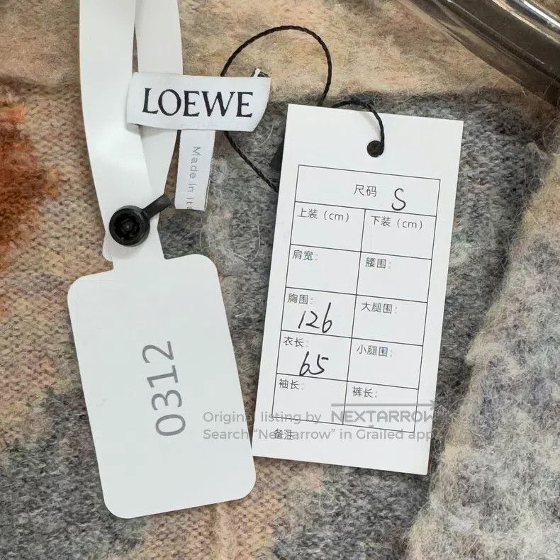 Loewe Loewe Contrast Color Mohair Leather Patch Logo Cardigan Size S / US 4 / IT 40 - 3 Thumbnail