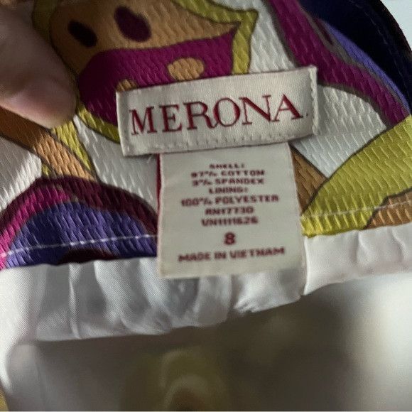 Merona Merona Target Multicolor Floral Stretch Lined Skirt Size 8 Size 30" / US 8 / IT 44 - 3 Thumbnail