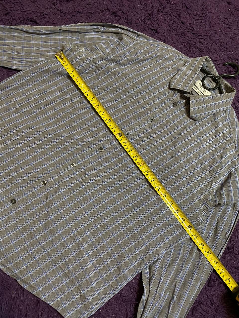 Yves Saint Laurent Y2K gray print shirt Yves Saint Laurent luxury Vintage Size US XL / EU 56 / 4 - 13 Thumbnail